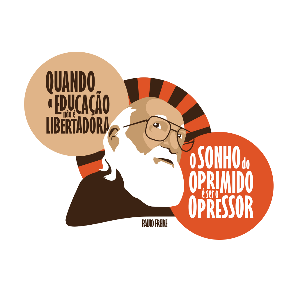 estampa paulo freire da loja dos companheiros