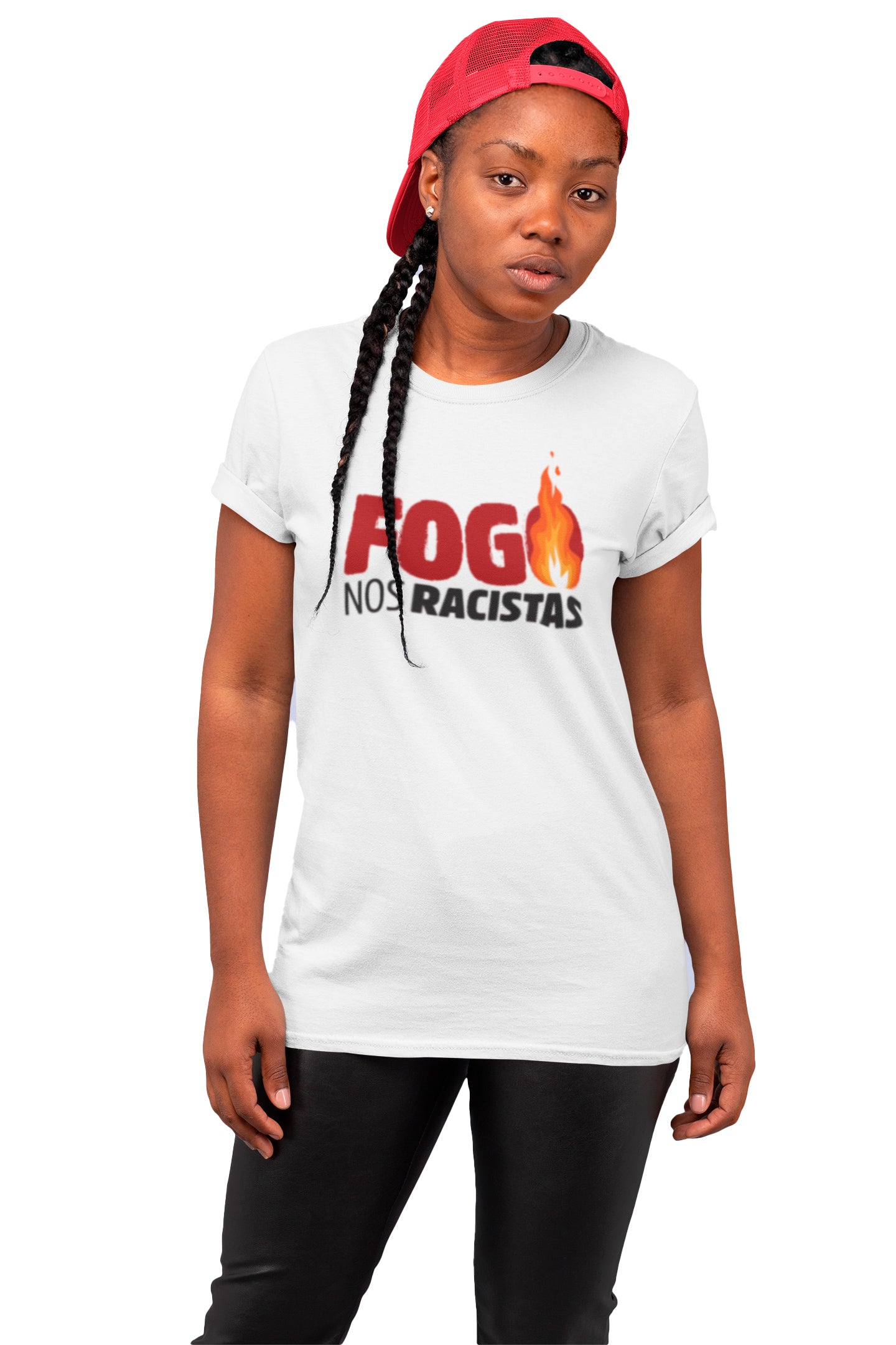 Camiseta Feminina Fogo Nos Racistas
